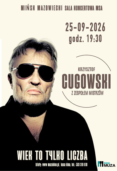 Plakat wydarzenia:  Krzysztof Cugowski - "Wiek to tylko liczba" 